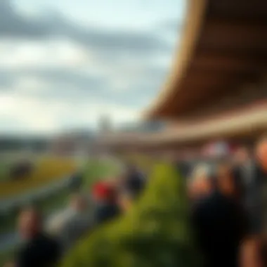 Historic Cheltenham Racecourse View A historic view of Cheltenham Racecourse during a bustling race day