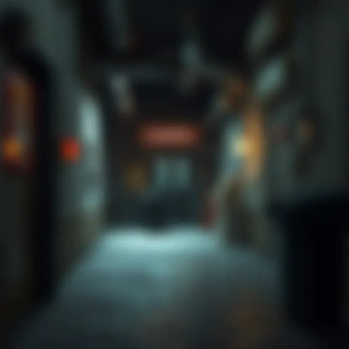 Hidden Gaming Location Entrance Dark alley entrance to a hidden gaming location