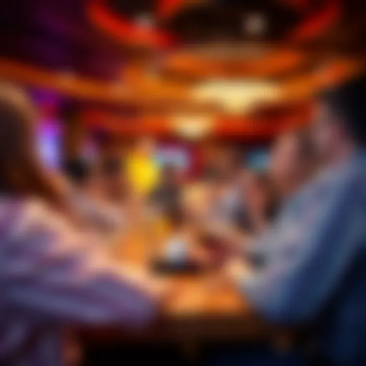 Visitors enjoying dining facilities at the resort