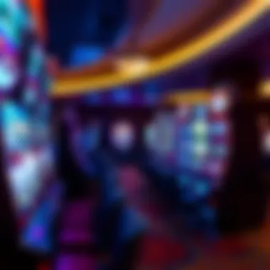 Interior gaming area with a variety of gaming machines