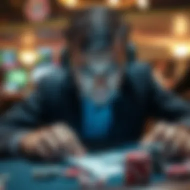 An advanced AI algorithm analyzing poker gameplay