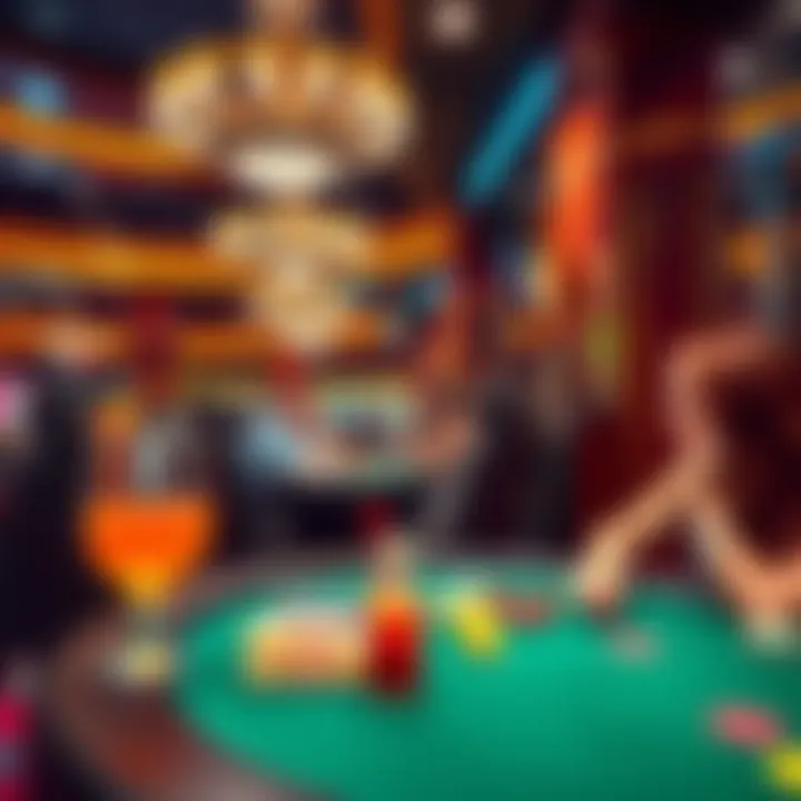 Relaxing Lounge Experience at the Casino Luxurious lounge area with patrons enjoying refreshments