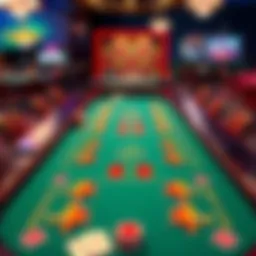 An intricate layout of the Buffalo Fish table showcasing its vibrant colors