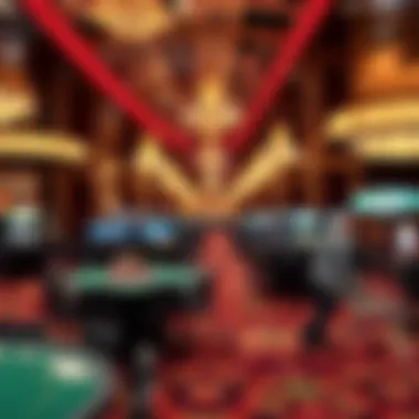 Designated Smoking Zones in Casino Casino floor highlighting designated smoking zones