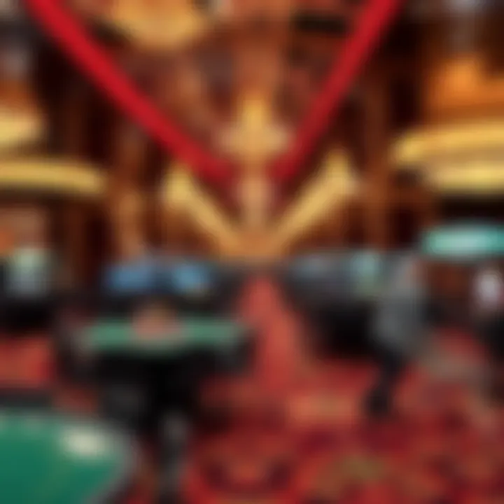 Designated Smoking Zones in Casino Casino floor highlighting designated smoking zones