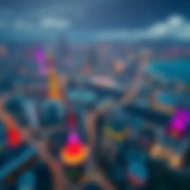 Aerial View of Auckland Casinos Aerial view of Auckland city highlighting the prominent casino locations