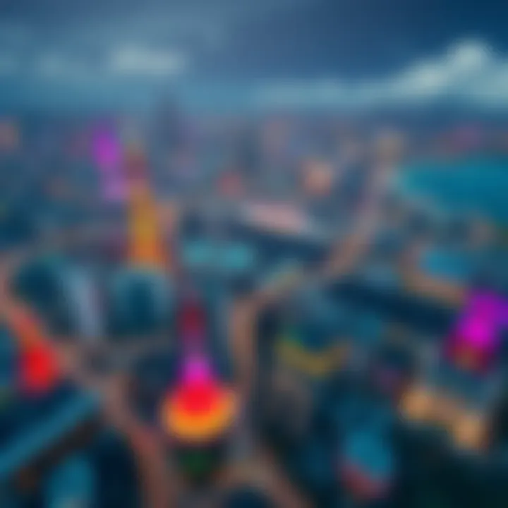 Aerial View of Auckland Casinos Aerial view of Auckland city highlighting the prominent casino locations