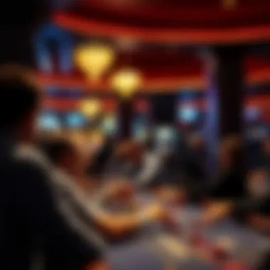 Engaging Social Environment in an Auckland Casino Engaging social environment within a casino, featuring players enjoying their time