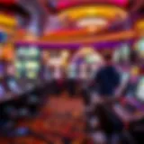 Elegant display of various slot machines