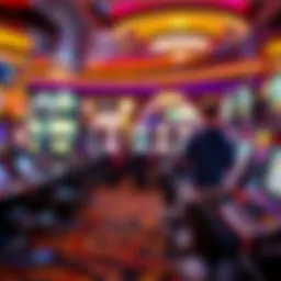 Elegant display of various slot machines