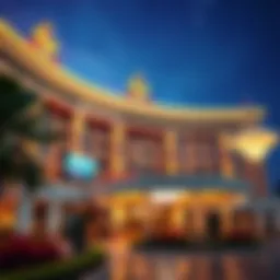 Luxurious casino resort exterior in Arkansas