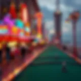 Atlantic City Boardwalk: A Hub of Gambling and Entertainment Scenic view of Atlantic City Boardwalk and casinos