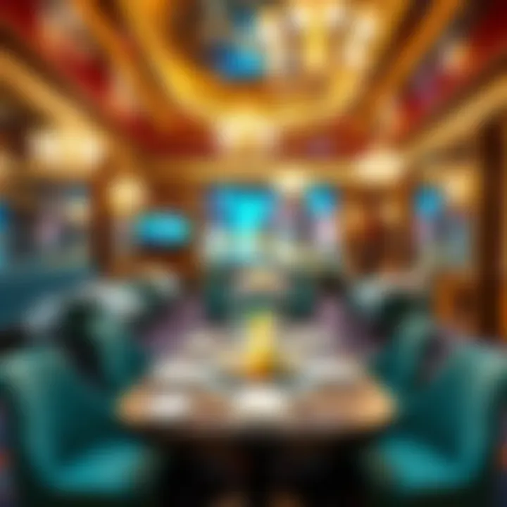 Las Vegas Fine Dining Experience The luxurious interior of a fine dining restaurant in Las Vegas