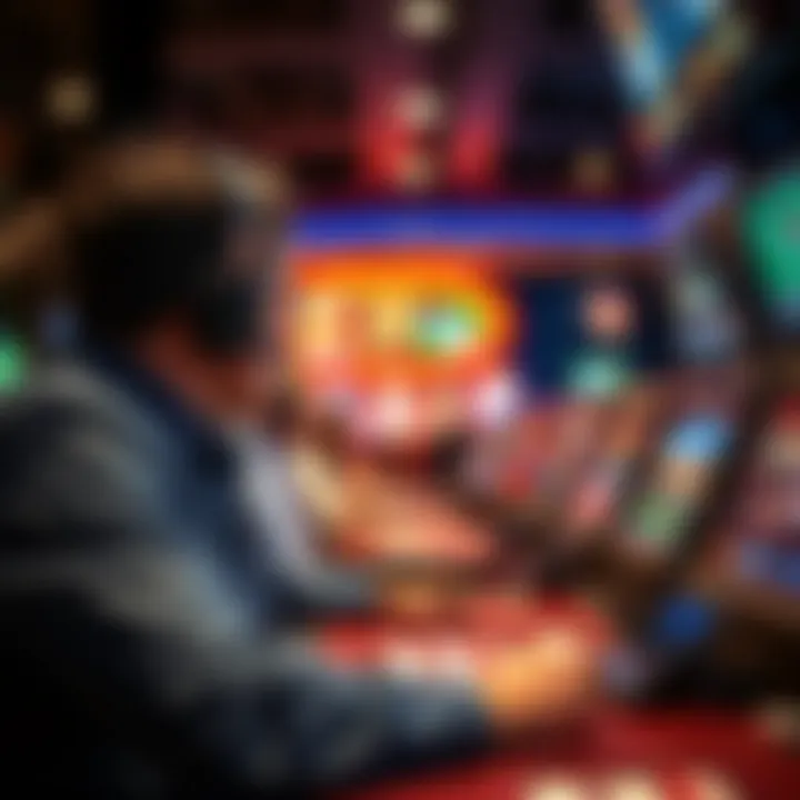 Engagement in Sports Betting A close view of customers engaging in sports betting