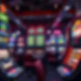 Vibrant display of various slot machines