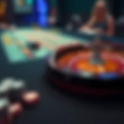 Overview of Bet365 Roulette table with chips and wheel