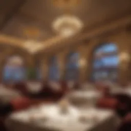 Elegant dining setting within a casino restaurant