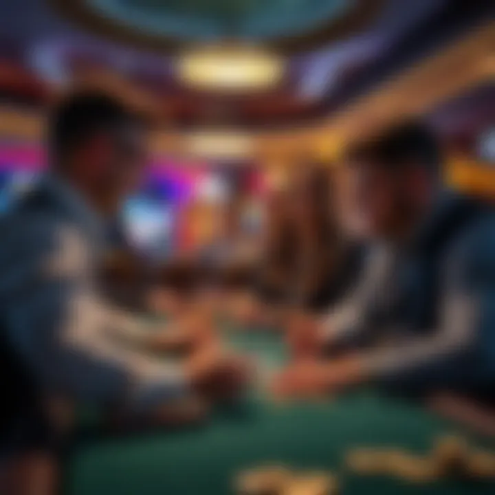 Collaborative Spirit in the Casino Workplace Teamwork in a vibrant casino setting