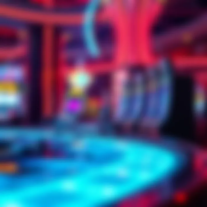 Technology Enhancing Casino Gaming A futuristic depiction of technology enhancing the gaming experience in casinos