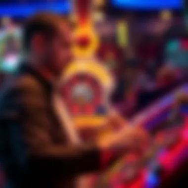 Player Engagement in Spinning Wheel Games A close-up of a player engaged in a spinning wheel game