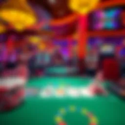 Vibrant casino scene showcasing diverse gaming options