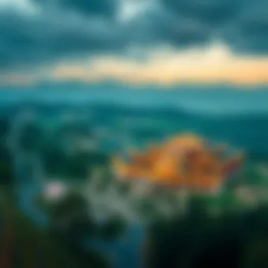 Scenic Tribal Casino Aerial view of a tribal casino nestled in a scenic landscape