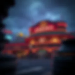 Exterior view of a popular casino near Indiana