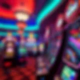 Exciting Gaming Atmosphere at Double Down Casino Vibrant gaming floor filled with various slot machines