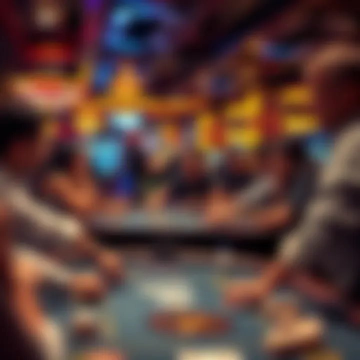 Engaging Table Games at Double Down Casino Players engaged in a lively table game