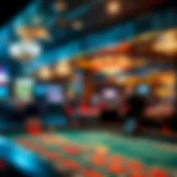 Overview of a lively craps table in a casino setting