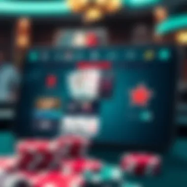 User interface of a popular poker application showcasing game features