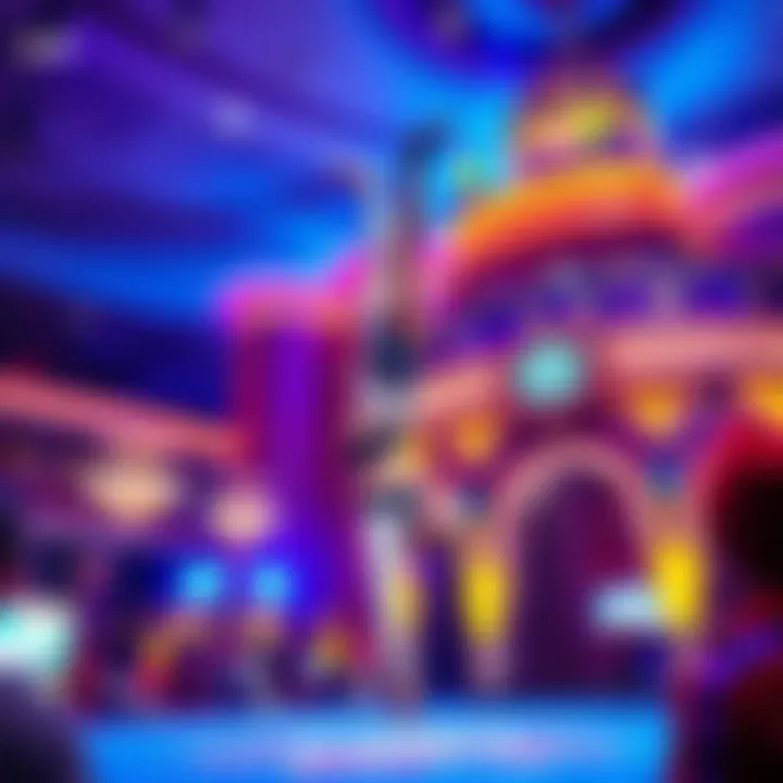 Spectacular acrobatics performance at Excalibur Hotel