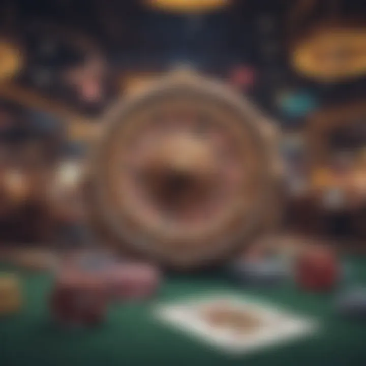 A variety of casino game icons representing different genres
