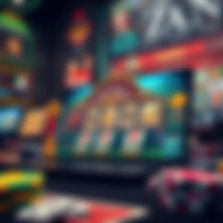 Diverse Online Gaming Platforms Visual representation of various online gaming platforms offering slots