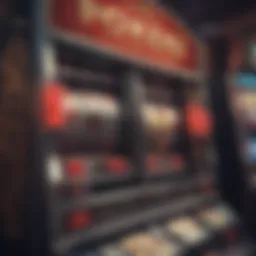 A vibrant slot machine interface showcasing poker-themed graphics