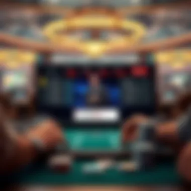 Online platform interface for Texas Hold'em games