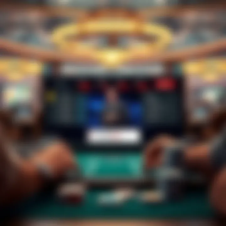 Online platform interface for Texas Hold'em games