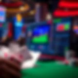 Digital Betting Platform Interface An overview of a digital betting platform interface with vibrant graphics