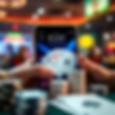 Concept of iPhone Gaming and Financial Rewards Conceptual representation of iPhone gaming with financial elements