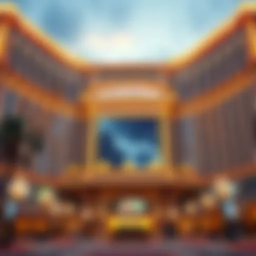 Architectural Grandeur of the East Coast's Largest Casino Exterior view of the largest casino on the East Coast showcasing its architectural grandeur