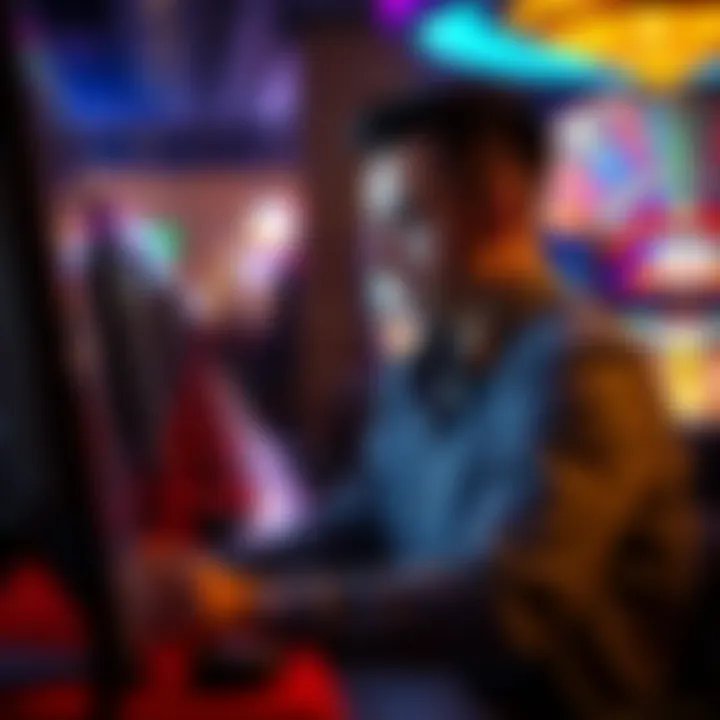 Player Engagement in Online Gaming A player engaging thoughtfully with an online game interface