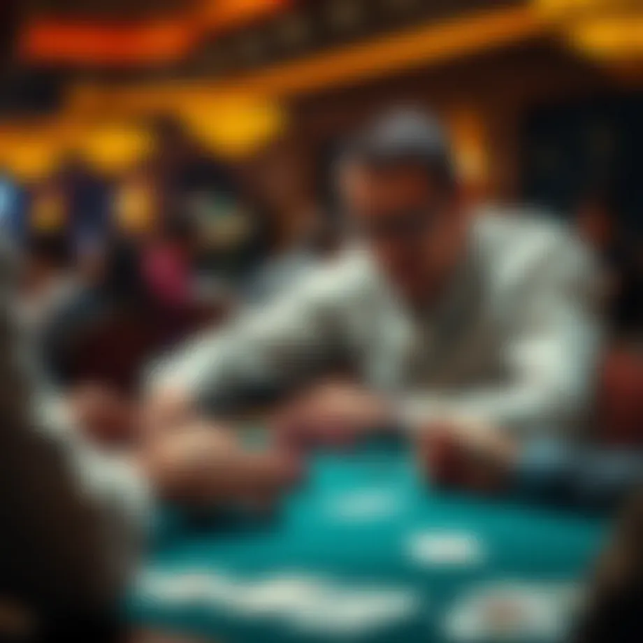 A player strategizing in a game of Omaha poker, showcasing the unique gameplay.