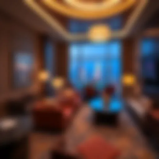 Luxurious Living Space at Mohegan Sun Luxurious living space within a premium suite at Mohegan Sun
