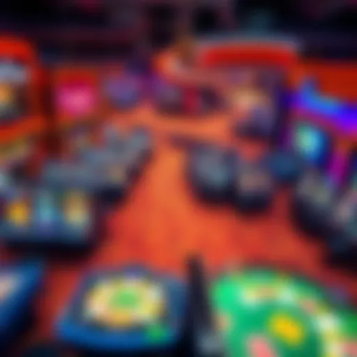 Vibrant Gaming Floor at Railcity Casino Aerial view of Railcity Casino showcasing its vibrant gaming floor