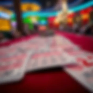 Bingo Cards Awaiting Players A close-up of bingo cards laid out on a table, ready for play.