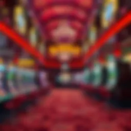 A vibrant bingo hall filled with excitement and anticipation.