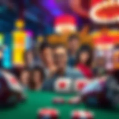 A collage representing diverse audiences engaging with social slots apps