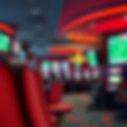 Overview of Delaware Park Casino sports betting area
