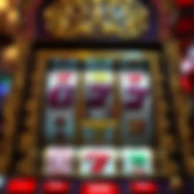 Intricate Design of a Glitz Slot Machine Decorative elements of a glitz slot machine showcasing design