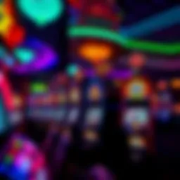 Vibrant display of glitz slot machines in a casino